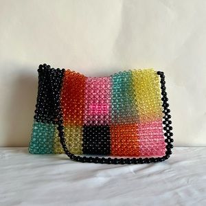 Wild Fable Multicolor/Color block Beaded Shoulder Bag
